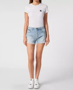 Jasnoniebieskie jeansowe spodenki Hot Pants