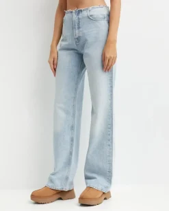 Jasnoniebieskie jeansy Korea WB Relaxed Fit