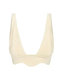 Jasnożółta góra od bikini Bardot