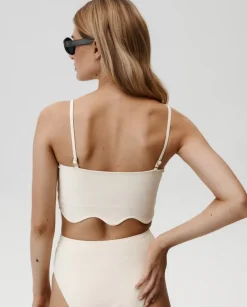 Jasnożółta góra od bikini Chic
