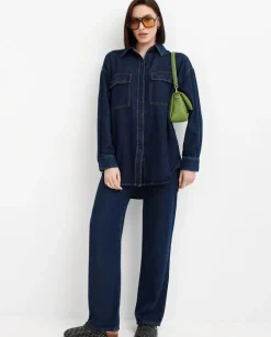 Jeansowa kurtka oversize