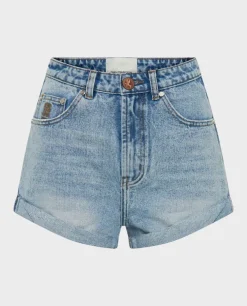 Jeansowe shorty z wysokim stanem