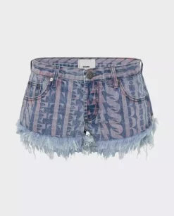 Jeansowe spodenki w monogram