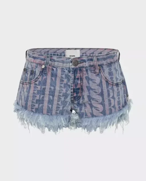 Jeansowe spodenki w monogram