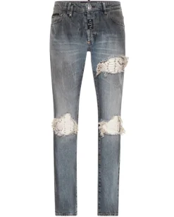 Jeansy z przetarciami Skinny Fit