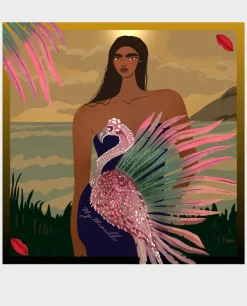 Jedwabna chusta Angel of Sunset L