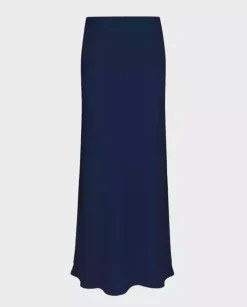 Jedwabna spódnica maxi Roanne Navy Blue