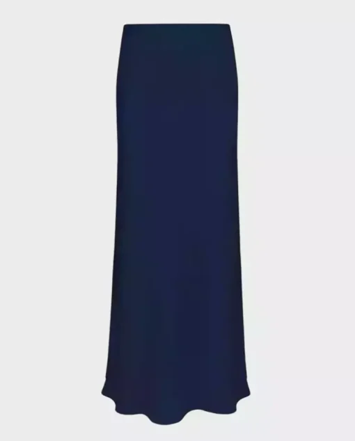 Jedwabna spódnica maxi Roanne Navy Blue