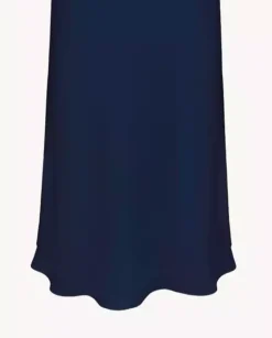 Jedwabna spódnica maxi Roanne Navy Blue