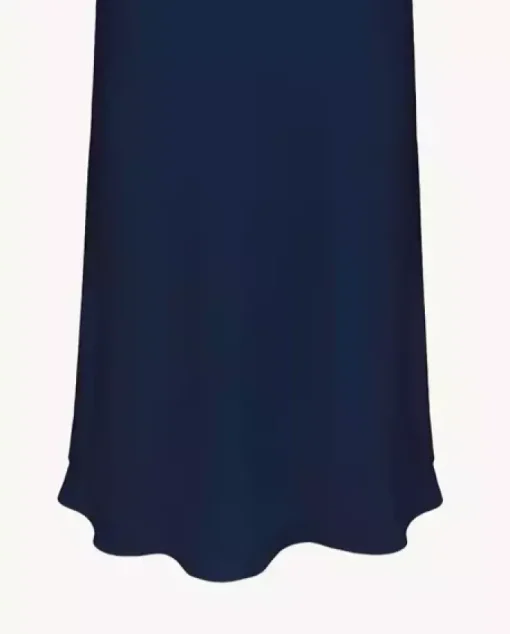 Jedwabna spódnica maxi Roanne Navy Blue
