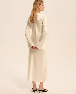 Jedwabna sukienka Sangria maxi