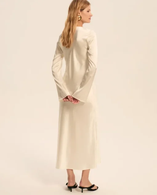Jedwabna sukienka Sangria maxi