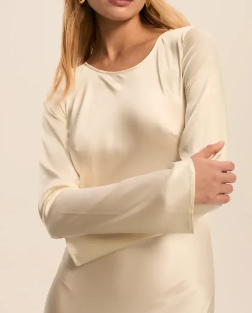 Jedwabna sukienka Sangria maxi