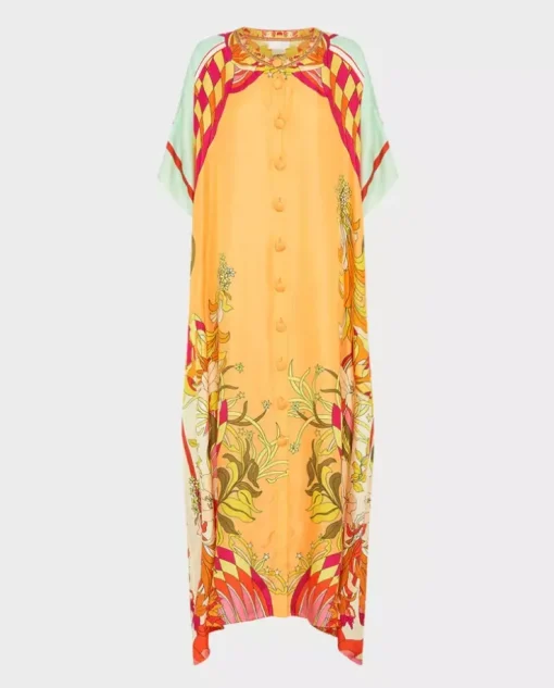 Jedwabne kimono maxi
