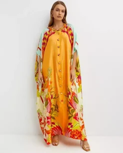 Jedwabne kimono maxi