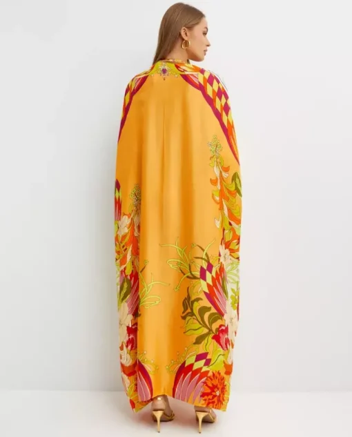 Jedwabne kimono maxi