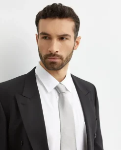 Jedwabny szary krawat