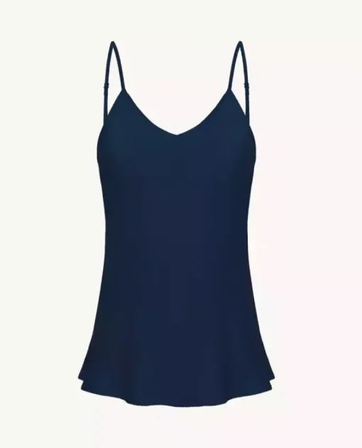 Jedwabny top Prea Navy Blue