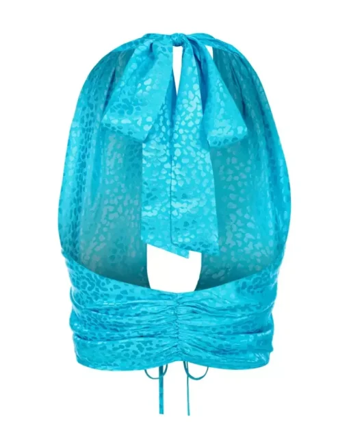 Jedwabny top Rita Aqua