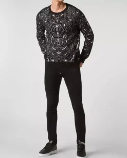 Kaszmirowo-jedwabny sweter Paisley Bandana