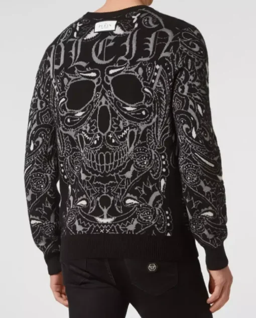 Kaszmirowo-jedwabny sweter Paisley Bandana