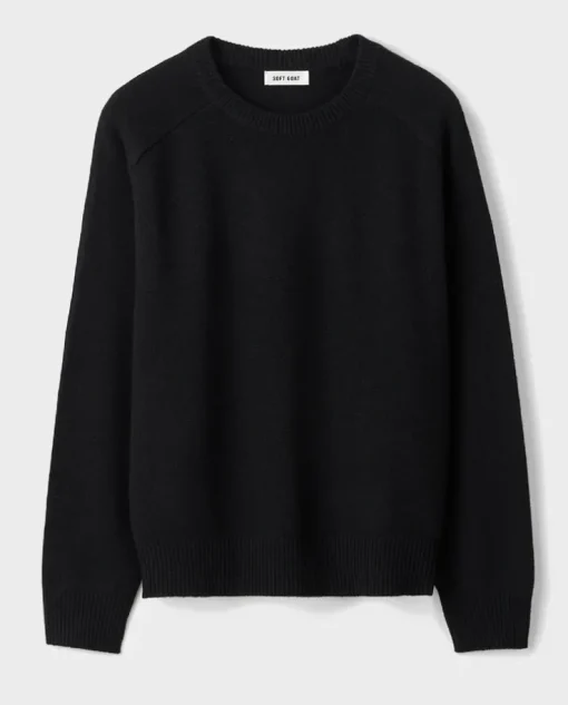Kaszmirowy czarny sweter Boyfriend