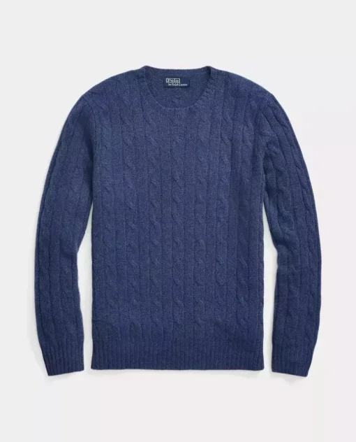 Kaszmirowy sweter o warkoczowym splocie