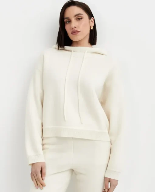 Kaszmirowy sweter z kapturem Sarla