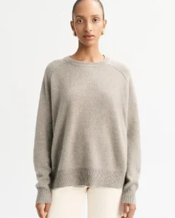 Kaszmirowy szary sweter Boyfriend