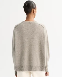 Kaszmirowy szary sweter Boyfriend