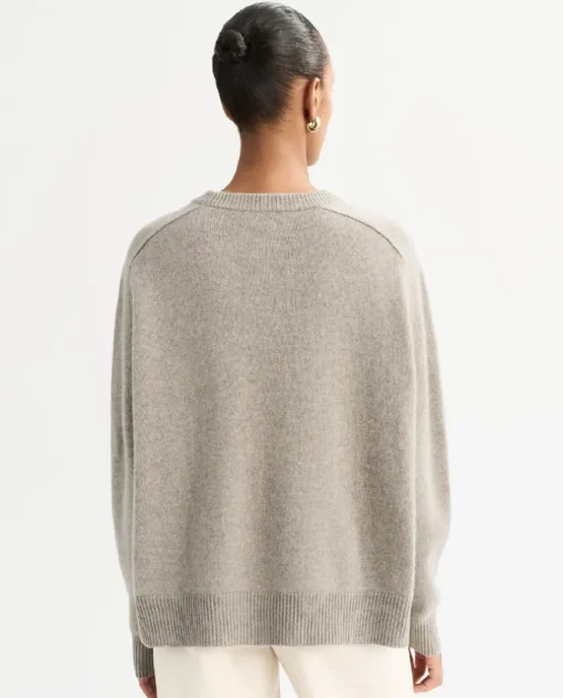 Kaszmirowy szary sweter Boyfriend