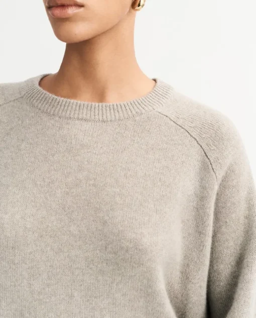 Kaszmirowy szary sweter Boyfriend