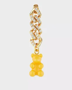Kolczyk z żółtym misiem Nostalgia Earring