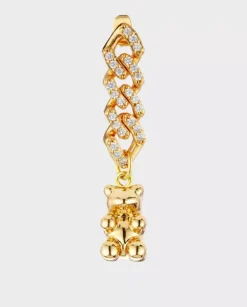 Kolczyk ze złoconym misiem Nostalgia Earring
