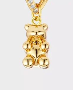 Kolczyk ze złoconym misiem Nostalgia Earring