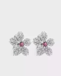 Kolczyki z diamentami Orchidée de Lyon