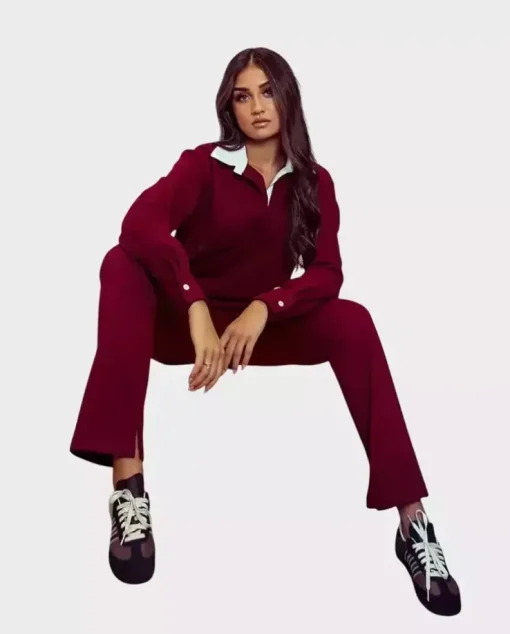 Komplet z bluzą i spodniami Burgundy Dynamic