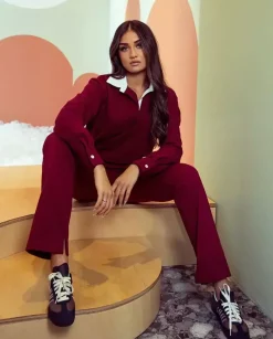 Komplet z bluzą i spodniami Burgundy Dynamic
