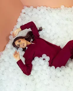 Komplet z bluzą i spodniami Burgundy Dynamic