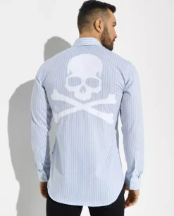 Koszula w paski z czaszką Skull&Bones