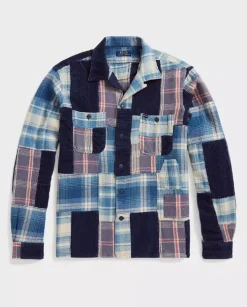 Koszula w patchworkową kratę Classic Fit