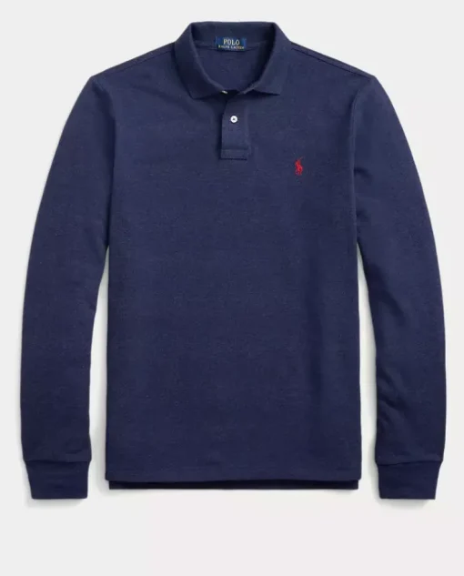 Koszulka polo z długim rękawem Slim Mesh Fit