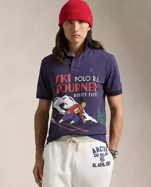 Koszulka polo z nadrukiem Skier Classic Fit