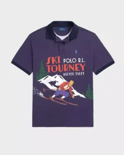 Koszulka polo z nadrukiem Skier Classic Fit