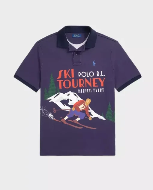 Koszulka polo z nadrukiem Skier Classic Fit