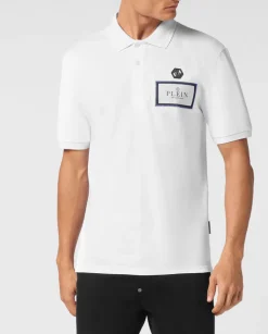 Koszulka polo z naszywką z logo