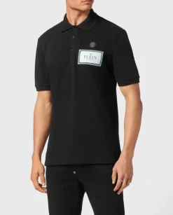 Koszulka polo z naszywką z logo