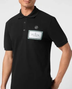 Koszulka polo z naszywką z logo