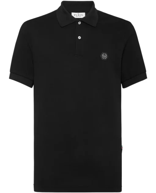 Koszulka polo ze skórzaną czaszką na plecach