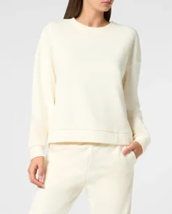 Kremowa bluza dresowa